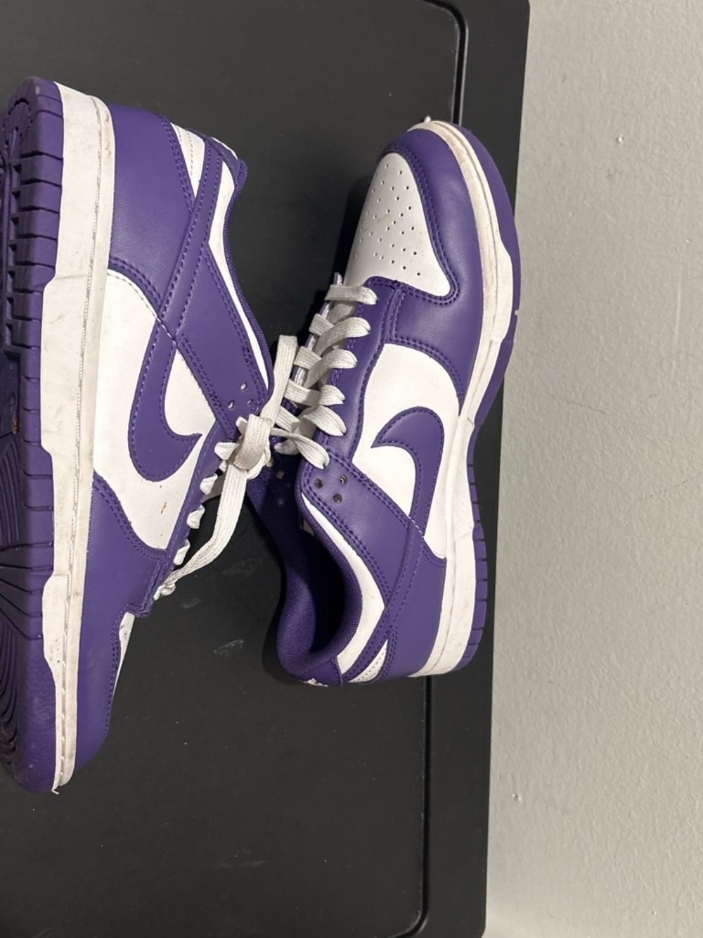 Nike Purple and White Low-Top Sneakers